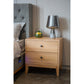 NERISSA SOLID MESSMATE 2-DRAWER BEDSIDE TABLE NATURAL