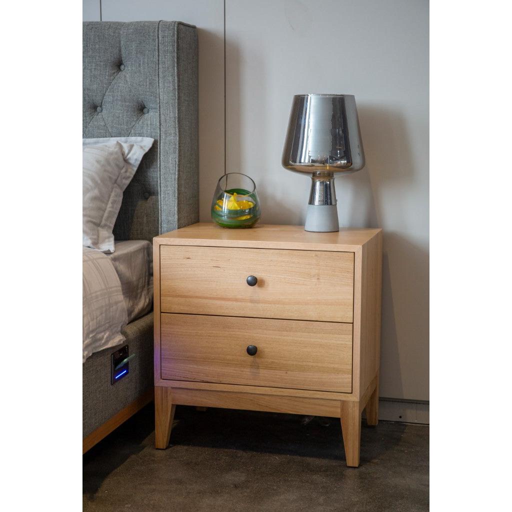 NERISSA SOLID MESSMATE 2-DRAWER BEDSIDE TABLE NATURAL