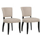 SET OF 2 CAVENDISH LINEN DINING CHAIR BEIGE/BLACK