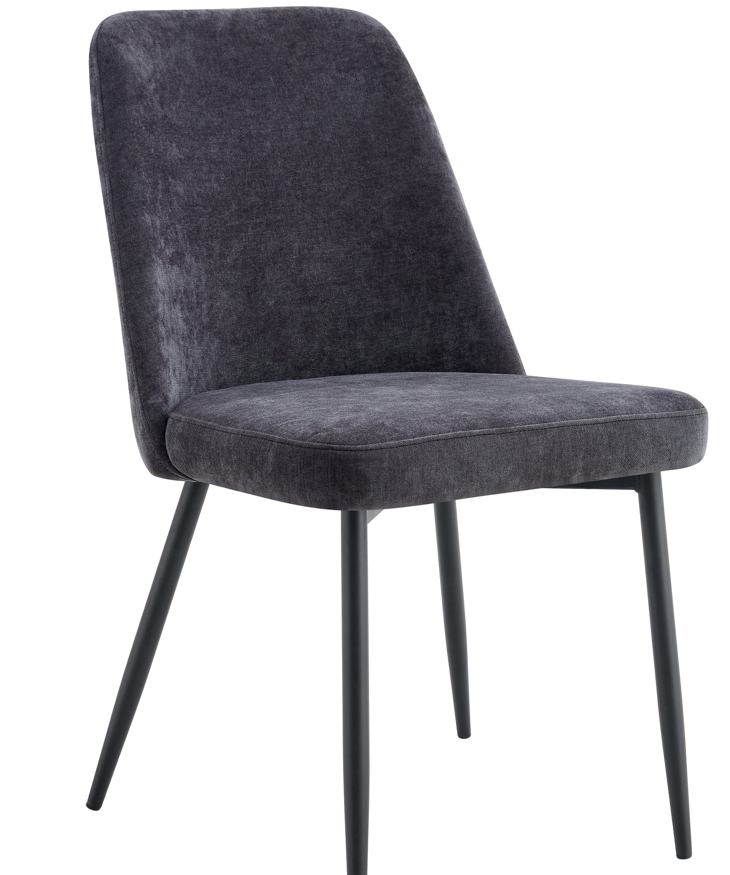 THADDEUS STEEL FRAME DINING CHAIR CHARCOAL