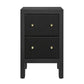 JAYLA PETITE BLACK 2-DRAWER BEDSIDE TABLE