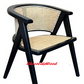 RAVELLA  SOLID ELMWOOD/RATTAN CHAIR KITCHEN CHAIR  DINING CHAIR ACCENT CHAIR  BLACK
