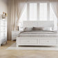 SELENE RUBBERWOOD 4 PIECE BEDROOM SUITE: 2-DRAWER QUEEN BED 2 BEDSIDE TABLES TALLBOY