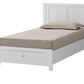 SELENE RUBBERWOOD KING SINGLE BED WITH 1 DRAWER WHITE