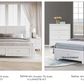 SELENE RUBBERWOOD 4 PIECE BEDROOM SUITE: 2-DRAWER QUEEN BED 2 BEDSIDE TABLES TALLBOY