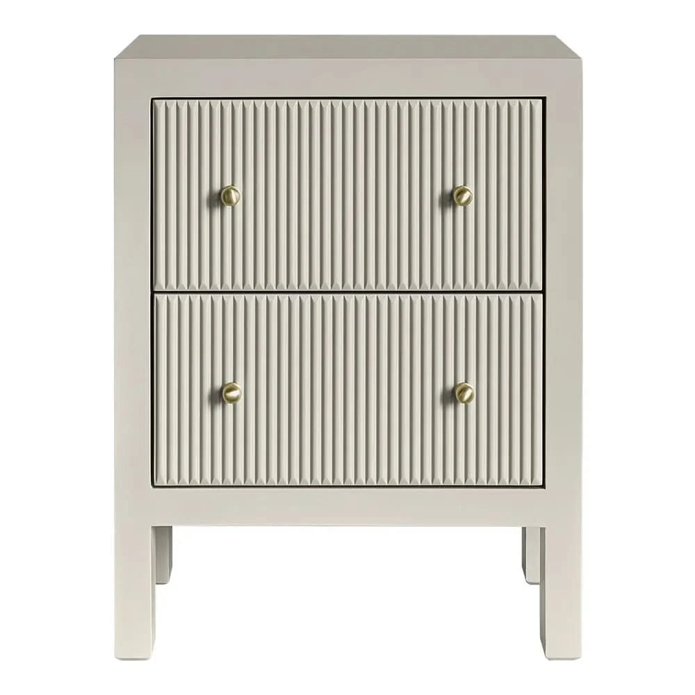 JAYLA SMALL 2-DRAWER GREY  BEDSIDE TABLE