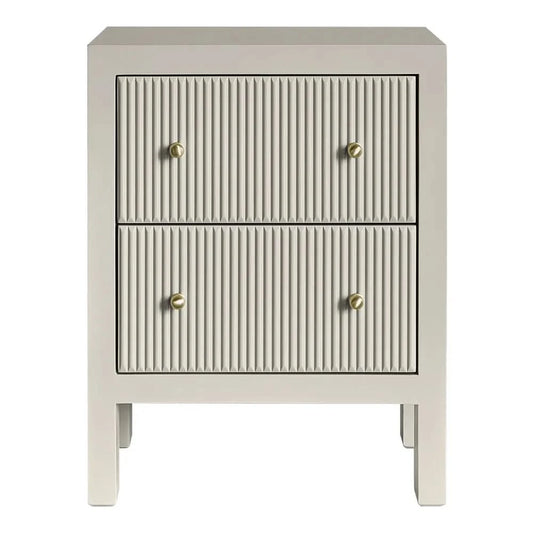 JAYLA SMALL 2-DRAWER GREY  BEDSIDE TABLE