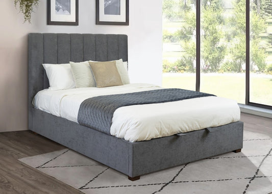 SOMERSET GAS LIFT STORAGE QUEEN  BED DARK GREY