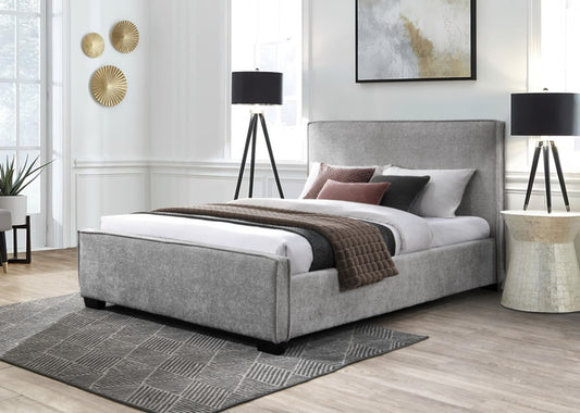 SPERLING FABRIC KING BED IN GREY