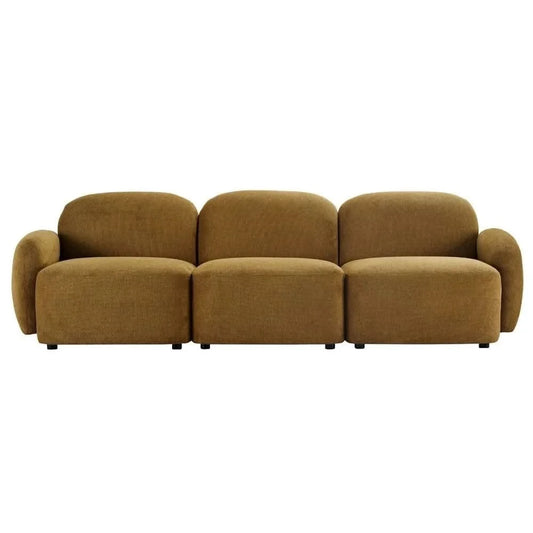LORELEI  3-SEATER MODULAR SOFA CHENILLE TOFFEE COLOUR