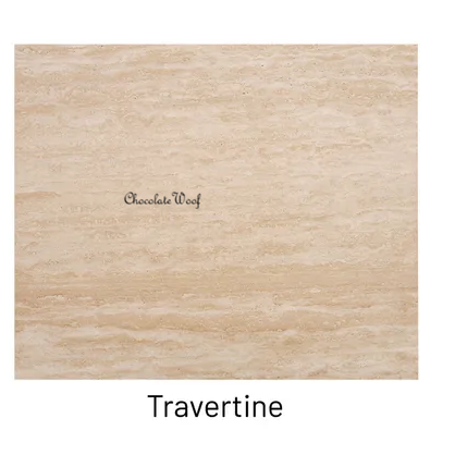 HAMPSHIRE TRAVERTINE/ WALNUT 2-DRAWER BEDSIDE TABLE