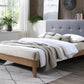VARGAS FABRIC QUEEN BED WITH USB DARK GREY