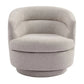 BRYNN BOUCLE SWIVEL ARMCHAIR WARM GREY