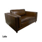 AMBROSE GENUINE TOP GRAIN LEATHER 1.5 SEATER SOFA  LOUNGE CHAIR LATTE COLOUR