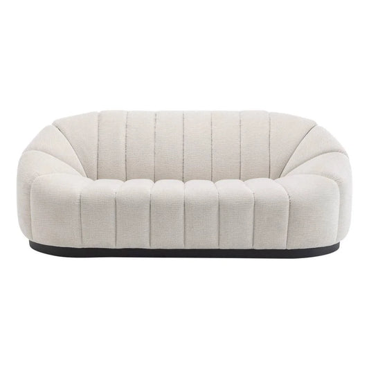 MADELEY 2.5-SEATER CHENILLE SOFA CREAM