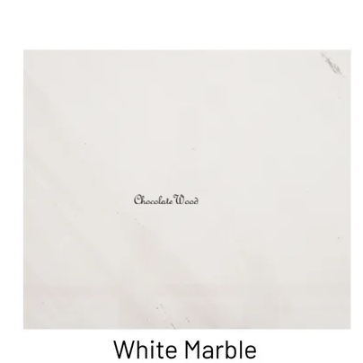 HAMPSHIRE WHITE MARBLE/WHITE OAK 2-DRAWER BEDSIDE TABLE