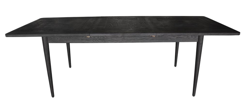 MEDRANO OAK  SANDBLASTED BLACK EXTENSION DINING TABLE 170/230CM