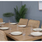 CAPELL 2400 9-PIECE OUTDOOR DINING SUITE WICKER ON ALUMINIUM FRAME TEAK LOOK CHARCOAL