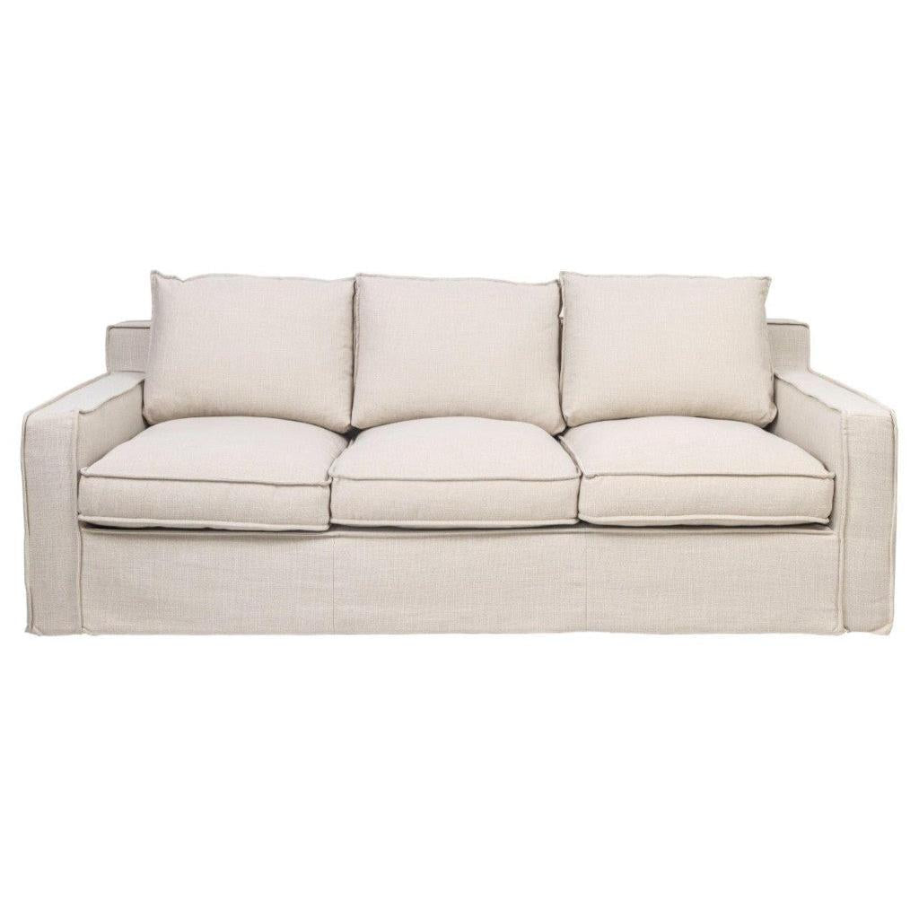 ALLARD FABRIC 3-SEATER SOFA STONE - MyChocolateWood
