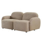 LORELEI 2-SEATER MODULAR CHENILLE SOFA TAUPE COLOUR