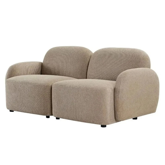 LORELEI 2-SEATER MODULAR CHENILLE SOFA TAUPE COLOUR