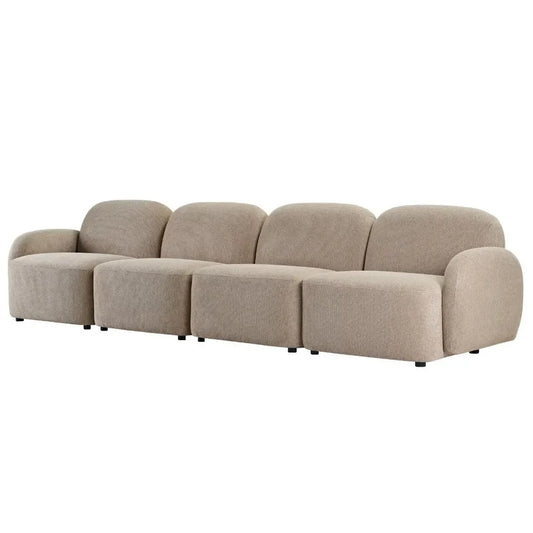 LORELEI  4-SEATER MODULAR SOFA CHENILLE - TAUPE COLOUR