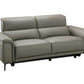 TARQUIN GREY LEATHER 3-SEATER DUAL MOTOR ELECTRIC RECLINER SOFA W/POWERED HEADREST