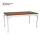 Maison Package White with Caramel Top French Provincial Style Solid Hardwood Timber Mahogany Dining Table with 6 Chairs - MyChocolateWood