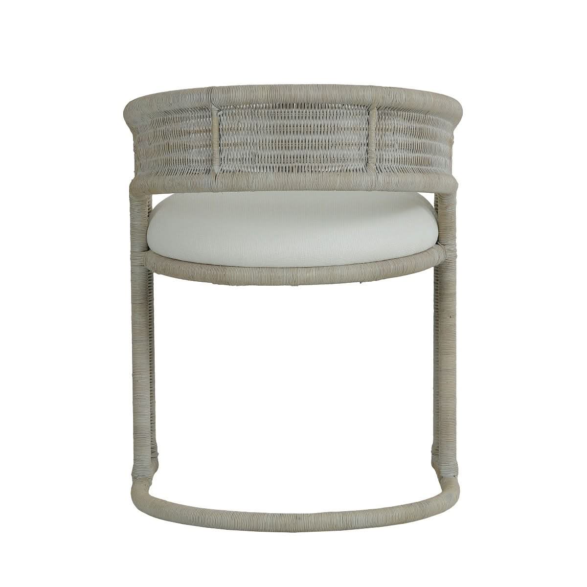 FORSTER HAMPTON RATTAN DINING CHAIR IN WHITE