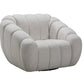 BRIELLE FABRIC ARMCHAIR 1 SINGLE SOFA WITH 360 DEGREE SWIVEL BEIGE
