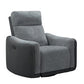 LUND FABRIC ARMCHAIR 1 SINGLE SEATER ELECTRIC RECLINER SOFA TWO TONE GREY