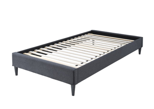SASHA FABRIC KING SINGLE BED BASE IN MID GREY