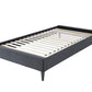 SASHA FABRIC SINGLE BED BASE IN MID GREY