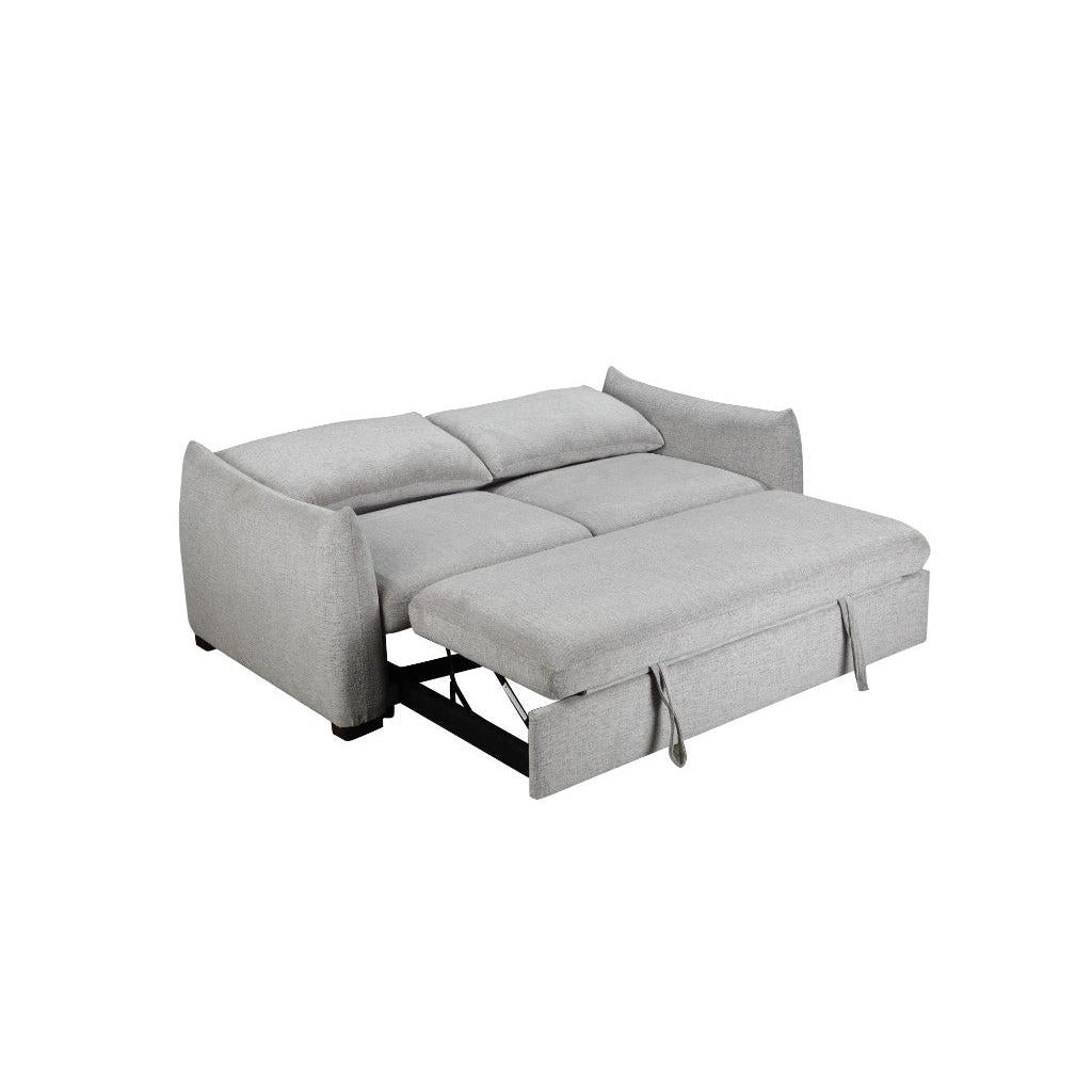 OAKLI FABRIC PULLOUT 3-SEATER SOFA BED GREY