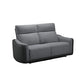 LUND FABRIC 2-SEATER SINGLE POWER ELECTRIC RECLINER SOFA TWO TONE GREY