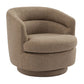 BRYNN BOUCLE SWIVEL ARMCHAIR COCOA