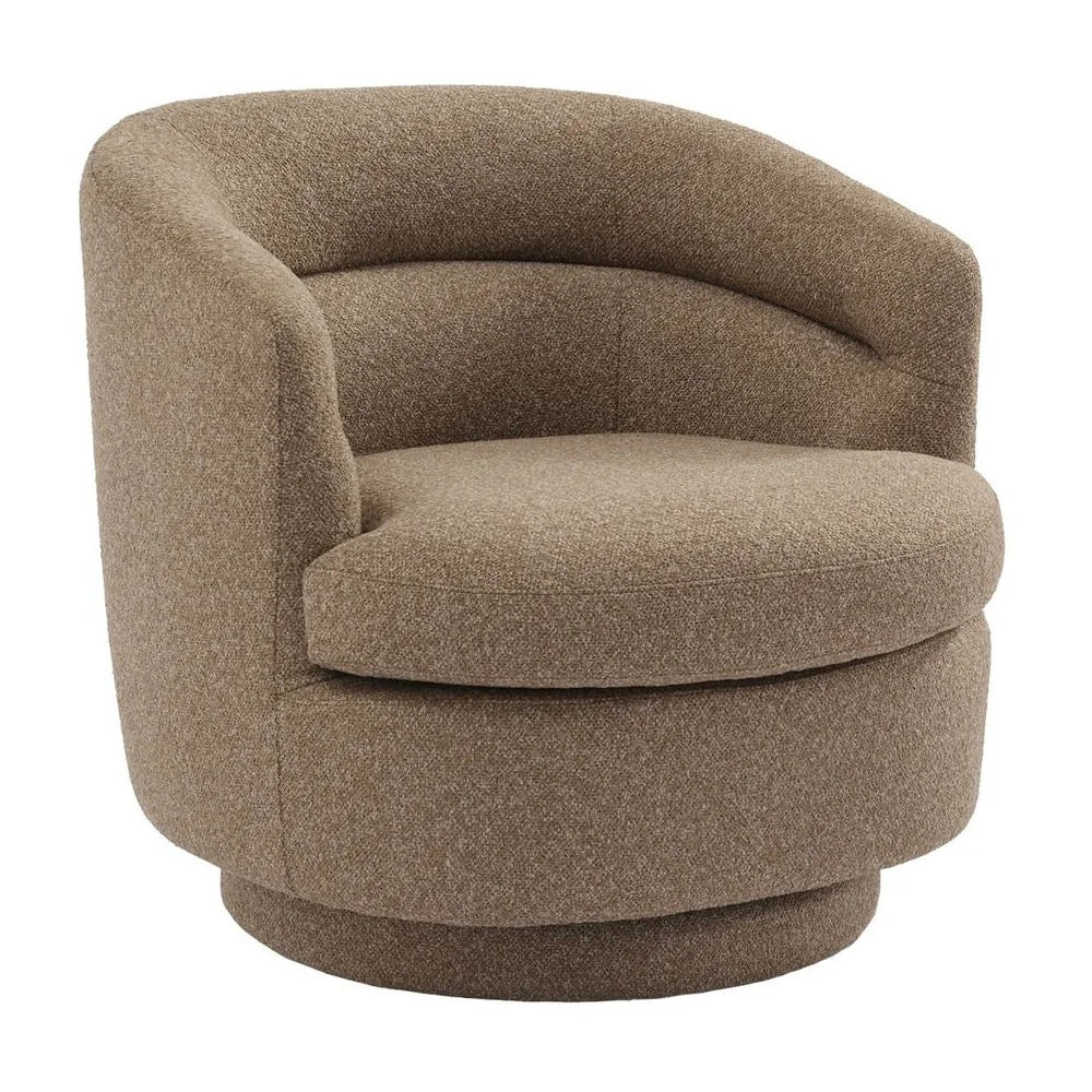BRYNN BOUCLE SWIVEL ARMCHAIR COCOA