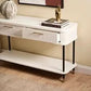 PEMBROKE OAK TIMBER 2-DRAWER CONSOLE TABLE HALL TABLE WHITE