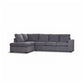 MARIGNY FABRIC 3-SEATER SOFA BED WITH LHF CHAISE DARK GREY (2 PIECES) - MyChocolateWood