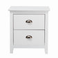 BELLE 2-DRAWER BEDSIDE TABLE WHITE