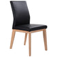 OAKLEY LEATHER DINING CHAIR BLACK