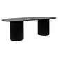 BELGRAVIA OVAL DINING TABLE 240CM SATIN BLACK