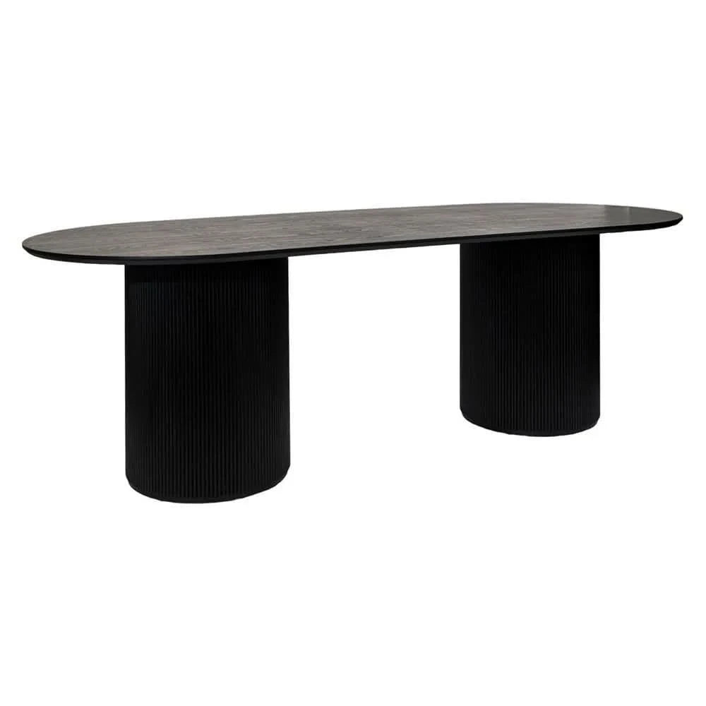BELGRAVIA OVAL DINING TABLE 240CM SATIN BLACK