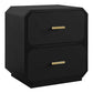 DELGARDO HAMPTON STYLE 2-DRAWER BEDSIDE TABLE BLACK