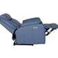 BARRON GENUINE MURANO LEATHER 1-SEATER  SINGLE RECLINER ARMCHAIR W/USB PORT BLUE