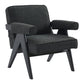 LAYTON BLACK ONYX BOUCLE ARMCHAIR/BLACK PAINTED WOOD FRAME