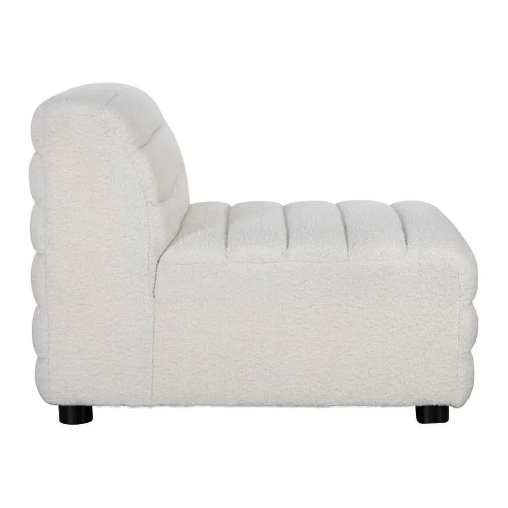 MEREDITH BOUCLE OCCASIONAL CHAIR LOUNGE CHAIR WHITE