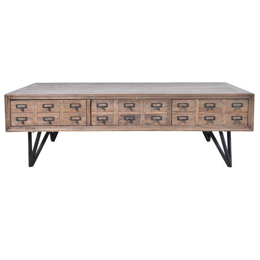 BOSWORTH OLD ELM PHARMACY COFFEE TABLE BLACK & NATURAL