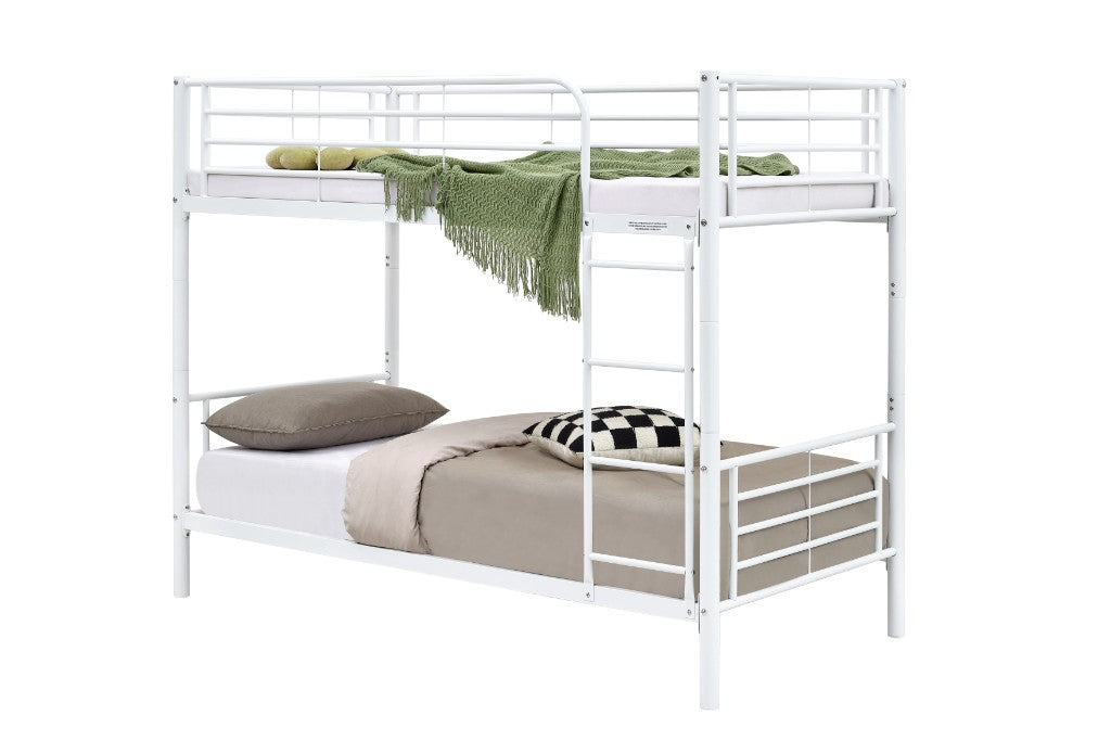 CURZON SINGLE OVER SINGLE BUNK BEDS WHITE