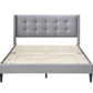 LAING FABRIC QUEEN BED BASE IN MID GREY